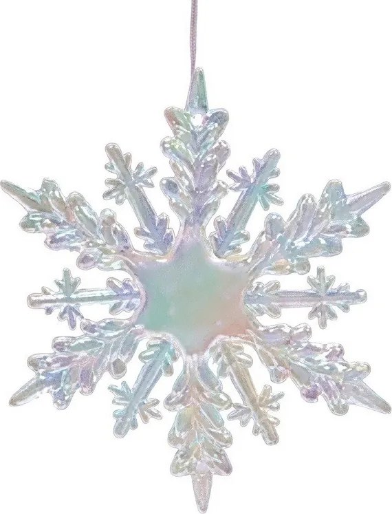Závesná snehová vločka, typ 4, 10 cm