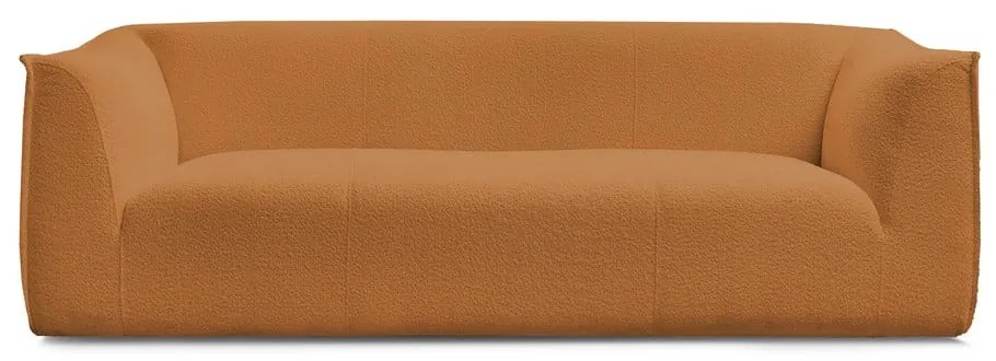 Pohovka z textílie buklé v horčicovej farbe 242 cm Giorgia – Bobochic Paris