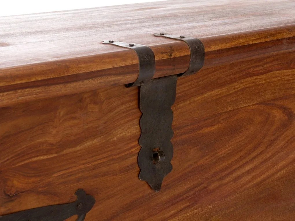 furniture-nabytek.cz - Masívna truhlica Merlin I z palisandra, lakovaná, hnedá – 94×48×50 cm