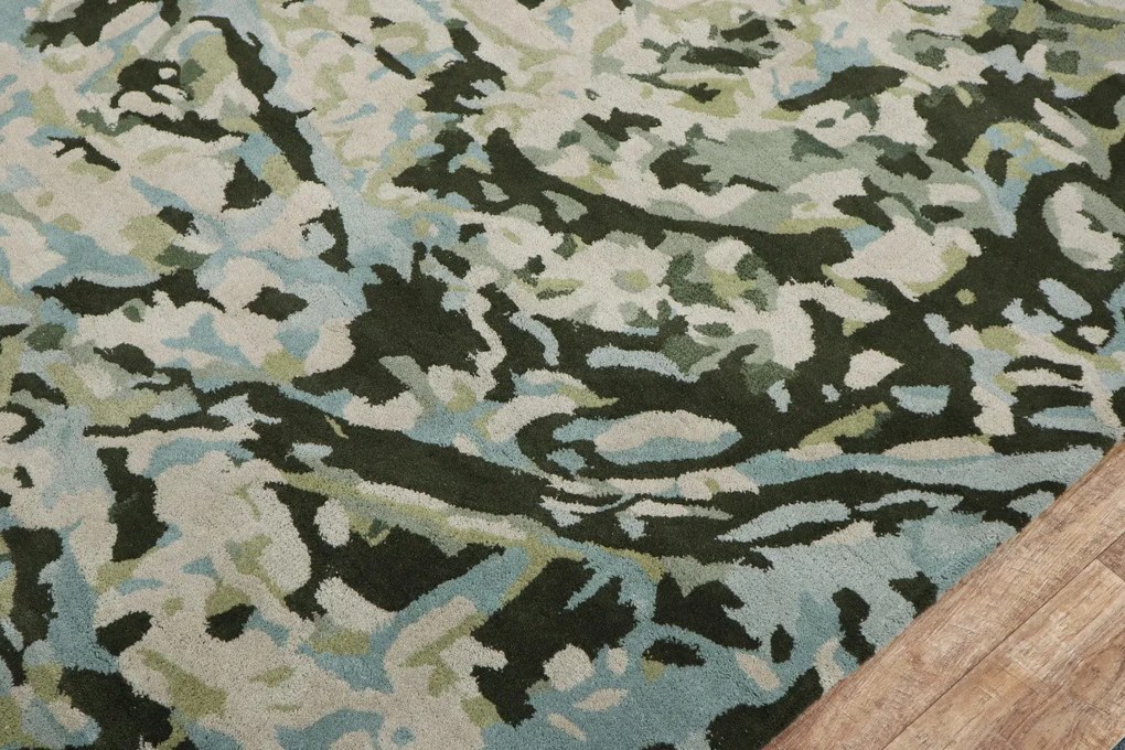 Mujkoberec Original, AKCIA: Ručne všívaný indický koberec Guntur, zelená, obývacia izba