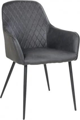 Jídelní křeslo HARBO, tmavě šedé,PU kůže House Nordic 1001152