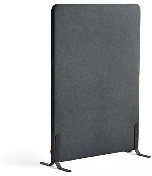 Paraván ZONE, 1360x1000x46 mm, látka Rivet, čierne nožičky, antracit