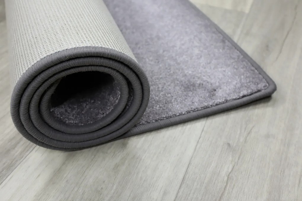 Vopi koberce Behúň na mieru Apollo Soft sivý - šíre 40 cm s obšitím