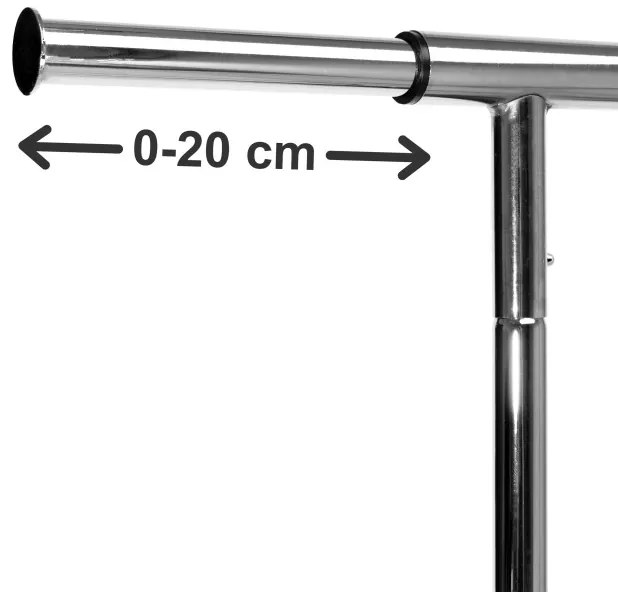 Vešiakový stojan TAHIR na kolieskach strieborný