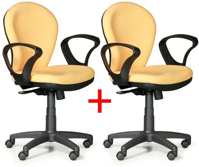 Kancelárska stolička LEA 1+1 ZADARMO, žltá