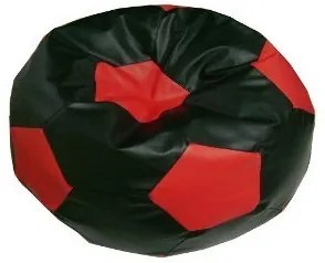 EMI Sedací vak futbalová lopta malá čiernočervená 95 litrov