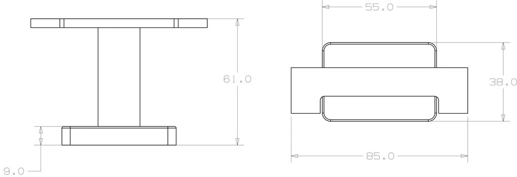 Gamma Caro, 2-háčik na uteráky, zlatá matná, GMA-UPR-CARO-BGD