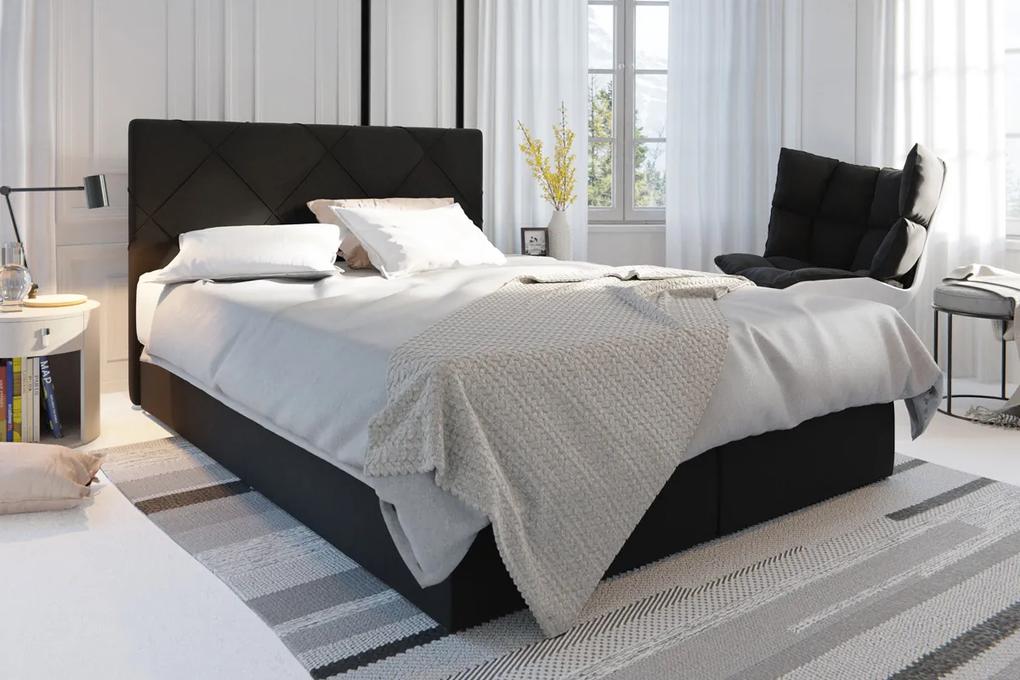 Najlacnejsinabytok KROSS čalúnená manželská posteľ 160 x 200 cm, COSMIC 100