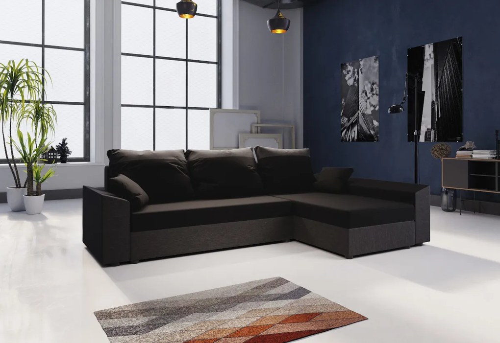 PAMELA rohová rozkladacia sedačka, 248x80x139 sawana 05/sawana 21