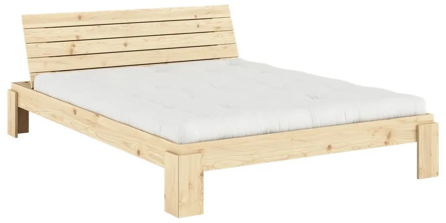 Dvojlôžková posteľ z borovicového dreva s roštom v prírodnej farbe 160x200 cm Layers – Karup Design