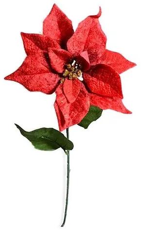 Vianočná zamatová ruža červená, 20 cm x 65 cm