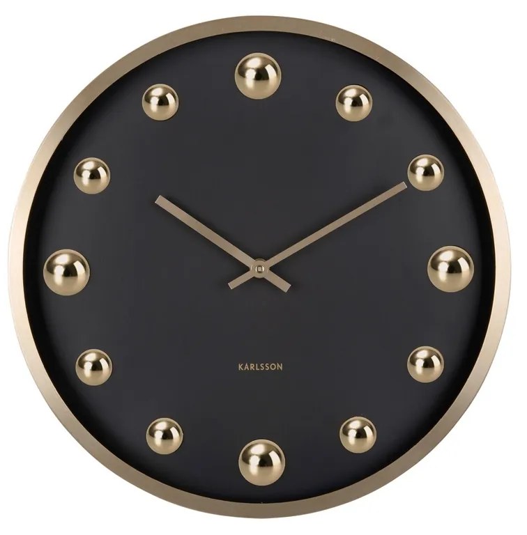 Karlsson 5971BK dizajnové nástenné hodiny čierna, pr. 35 cm