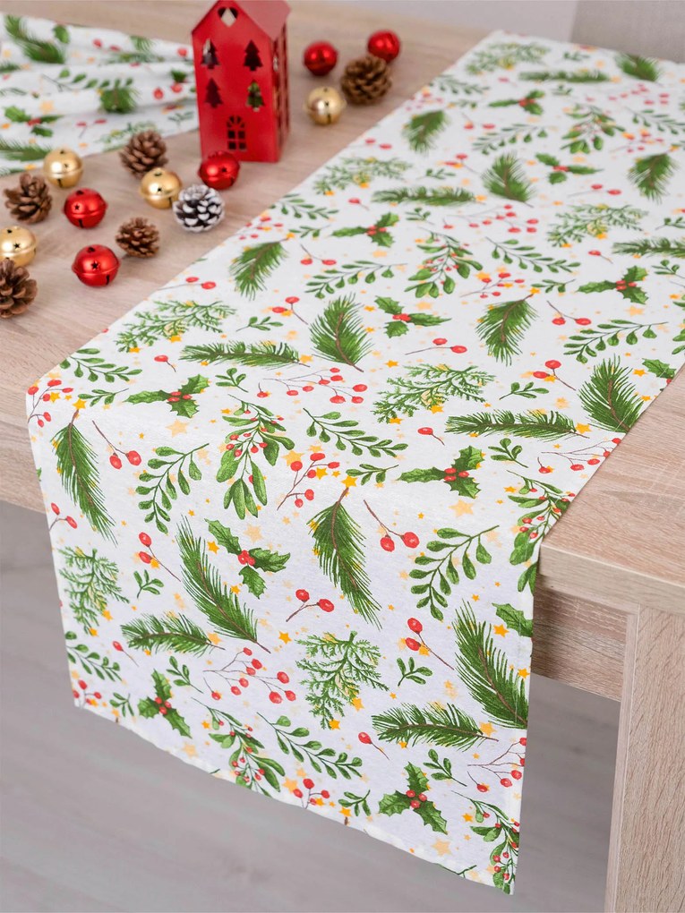 Vianočný behúň Zimné vetvičky - 40 × 180 cm