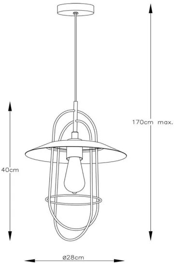 Lucide 74309/01/37 - Luster na lanku MASSON 1xE27/40W/230V tyrkysová