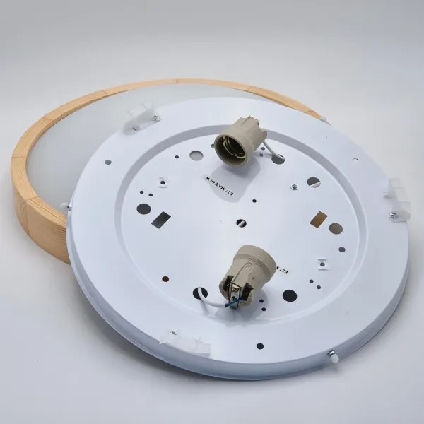 Stropné svietidlo NATURAL SLIM 2xE27/60W/230V ø 37 cm borovica