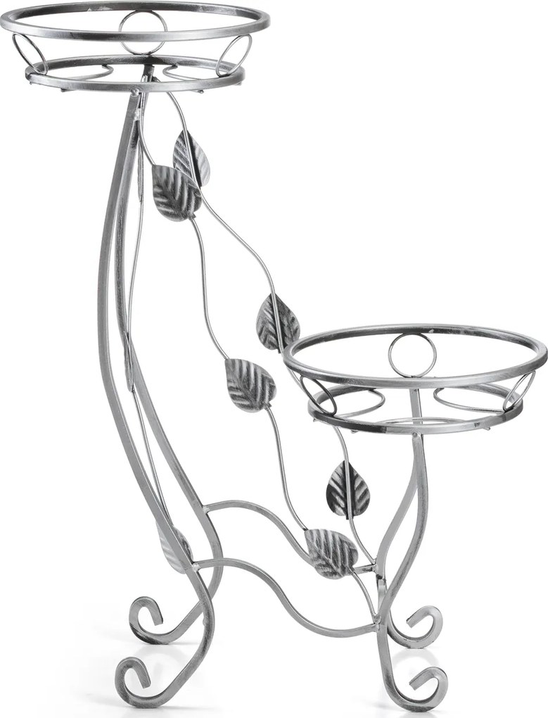 STOJAN NA KVETINÁČ JULYAN 70X50 CM STRIEBORNÁ