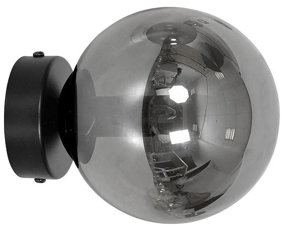 Nástenné svietidlo ROSSI 1xE14/10W/230V čierna/šedá