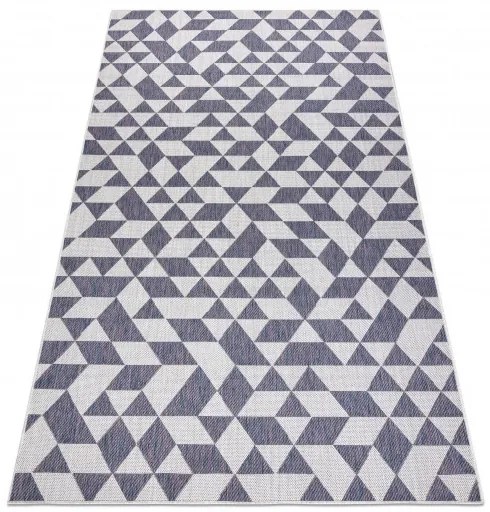 Dywany Łuszczów Kusový koberec Sion Sisal Triangles 22373 ecru/blue-pink – na von aj na doma - 140x190 cm