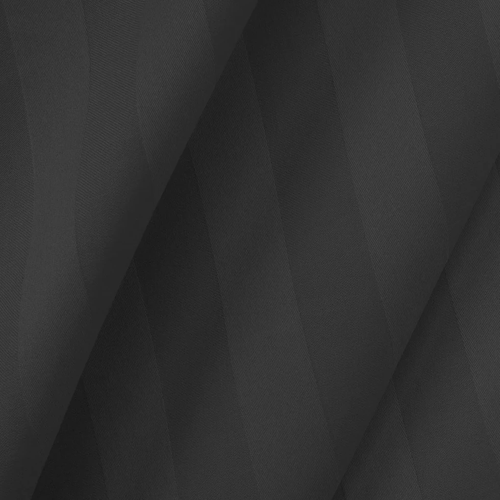BAMBUSOVÉ POSTEĽNÉ OBLIEČKY STRIPE COAL 220X200 CM, 2 KS 70X80 CM, 4 KS 40X40 CM ČIERNA
