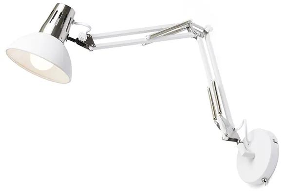 ANTE | nástenná lampa s nastaviteľným ramenom Farba: Biela/Matný nikel