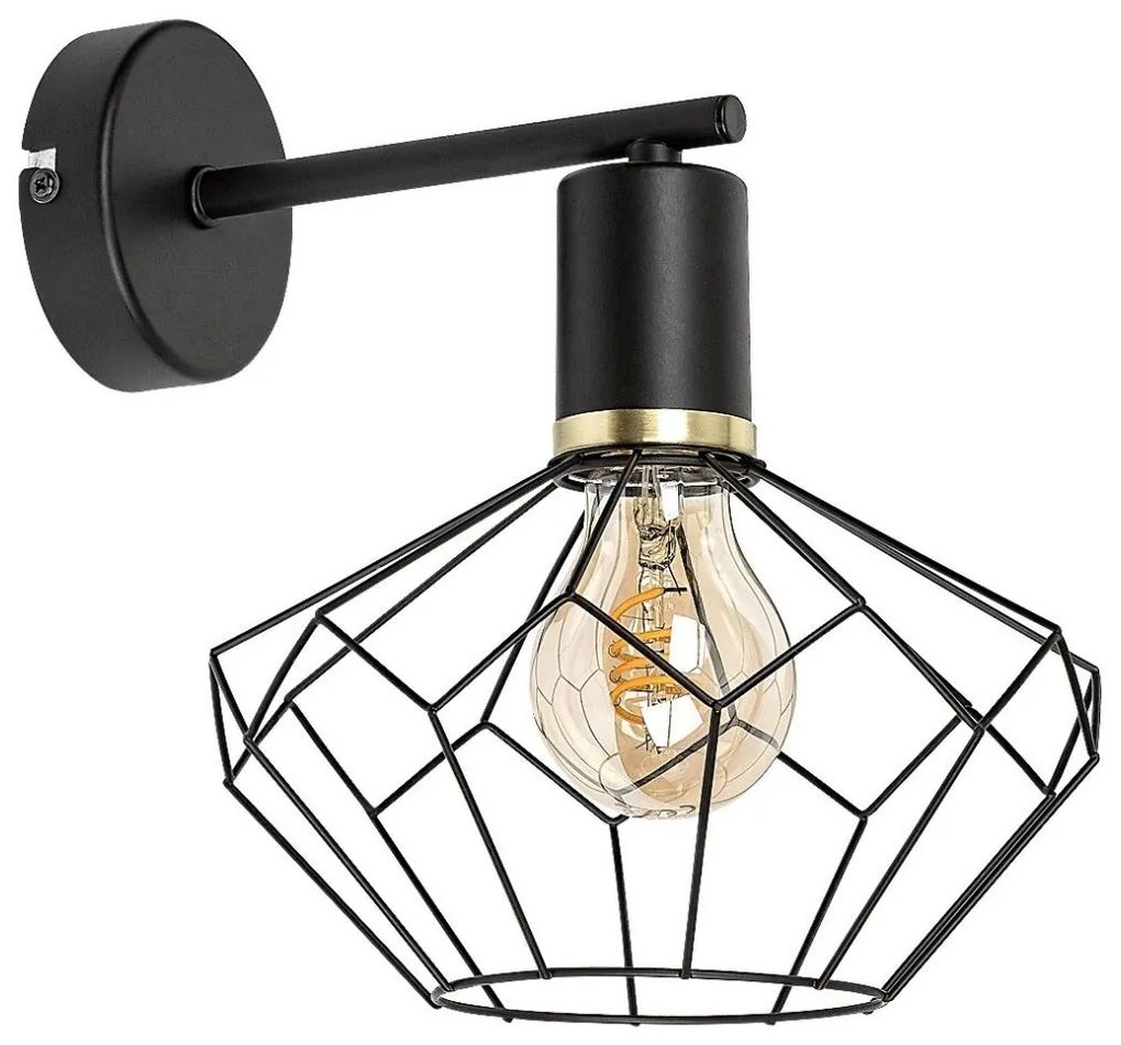 Rabalux 71064 - Nástenné svietidlo FRAN 1xE27/40W/230V pr. 20 cm čierna