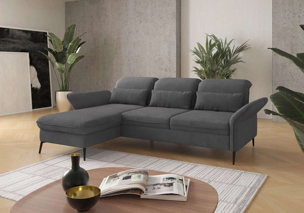 XXXLutz ROHOVÁ SEDAČKA, textil, sivá Sit & More - Sedačky - 000144011858
