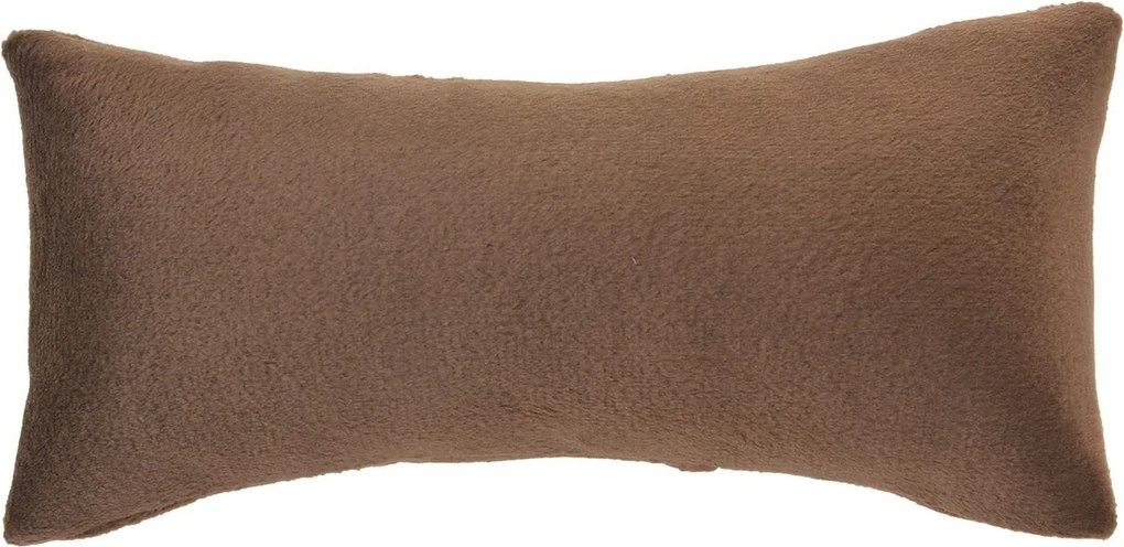 Hnedý chlpatý vankúš Velvet na náramky - 13 * 7 cm