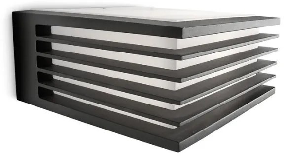 Philips - Vonkajšie nástenné svietidlo SHADES 1xE27/15W/230V IP44 antracit