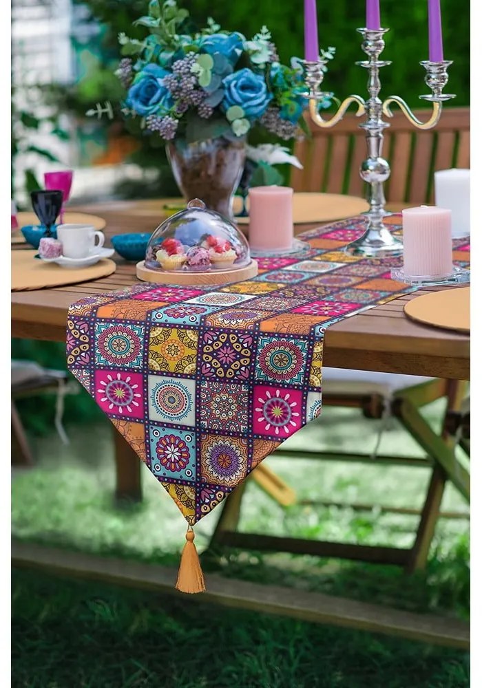 Behúň na stôl 45x140 cm Mandala Tiles – Minimalist Cushion Covers