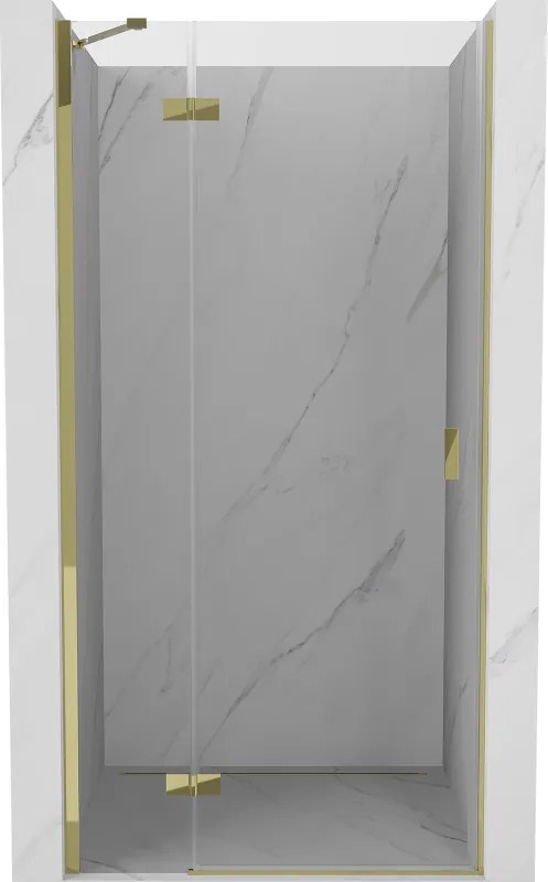 Mexen Mist-H, 1-krídlové sprchové dvere ľavé 120 cm, číre sklo, zlatý lesklý profil, 8A5-120-000-50-00-L