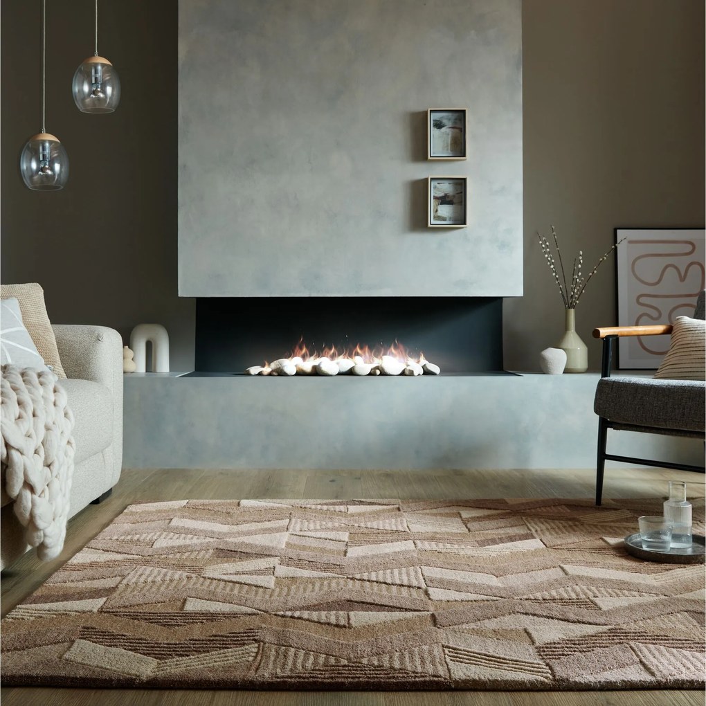 Kusový koberec Moda Asher Natural, 160x230, hnedá, chodba / predsieň, Flair Rugs