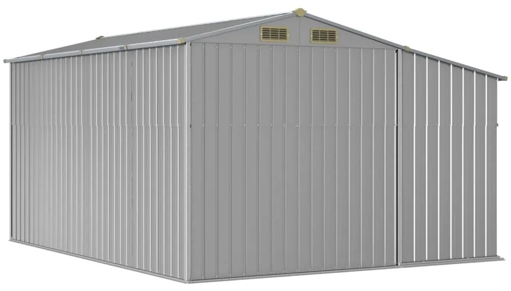 Záhradná kôlňa sivá 277x365,5x179 cm pozinkovaná oceľ