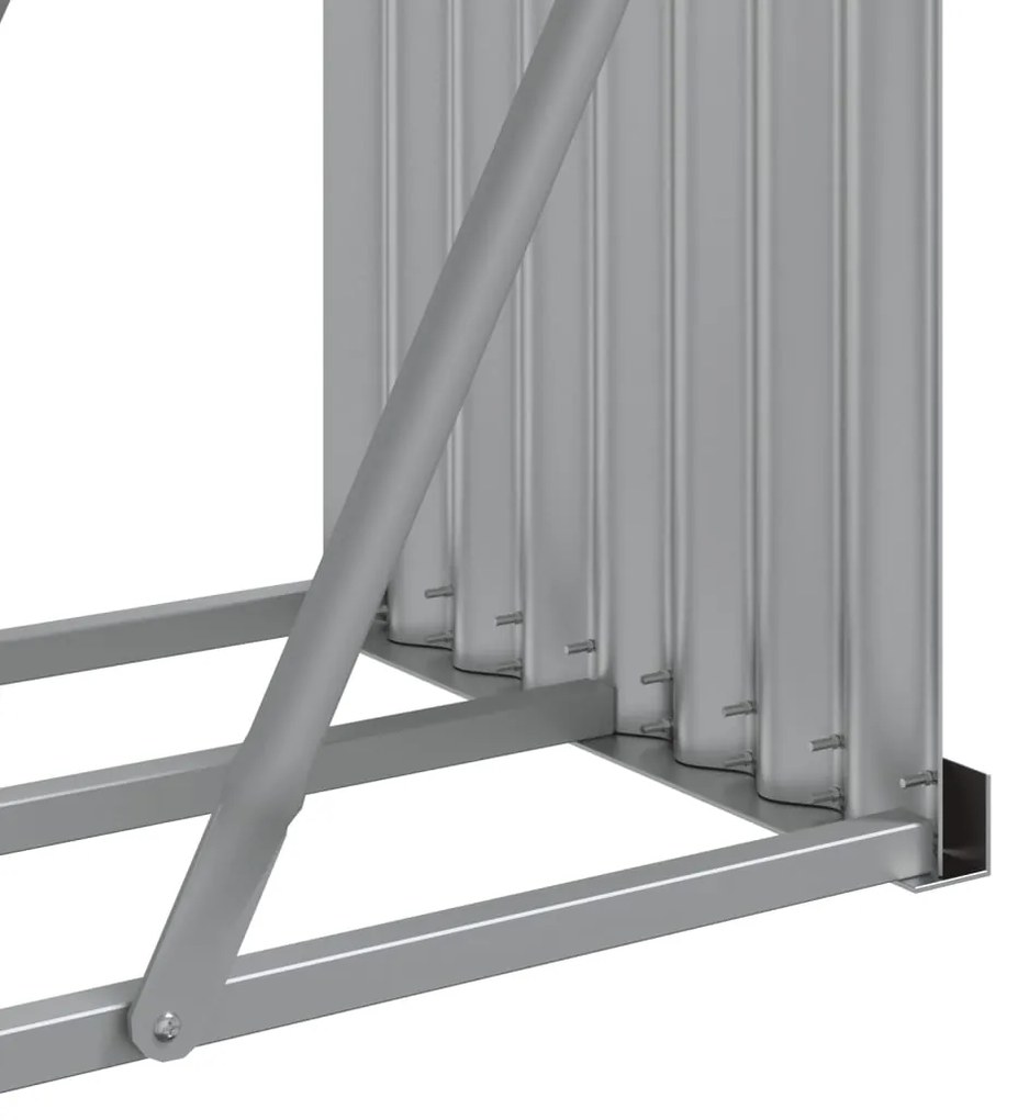 Držiak na polená zelený 234x45x100 cm pozinkovaná oceľ