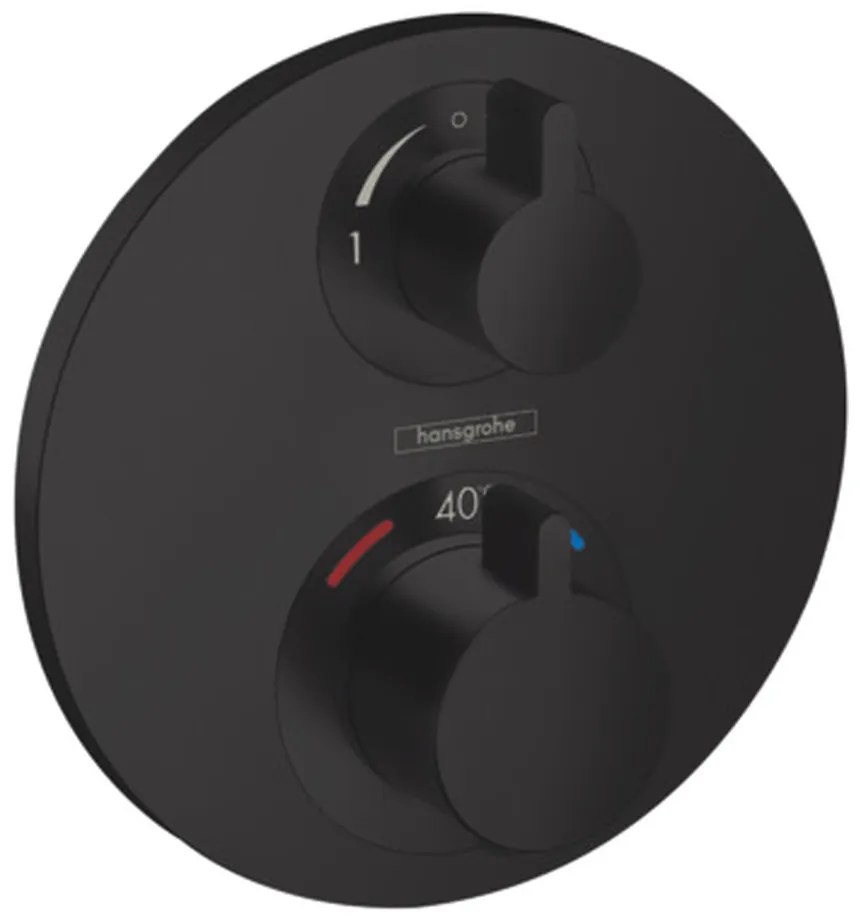 Hansgrohe Hansgrohe Ecostat S - Termostat pod omietku pre 2 spotrebiče, matná čierna 15758670
