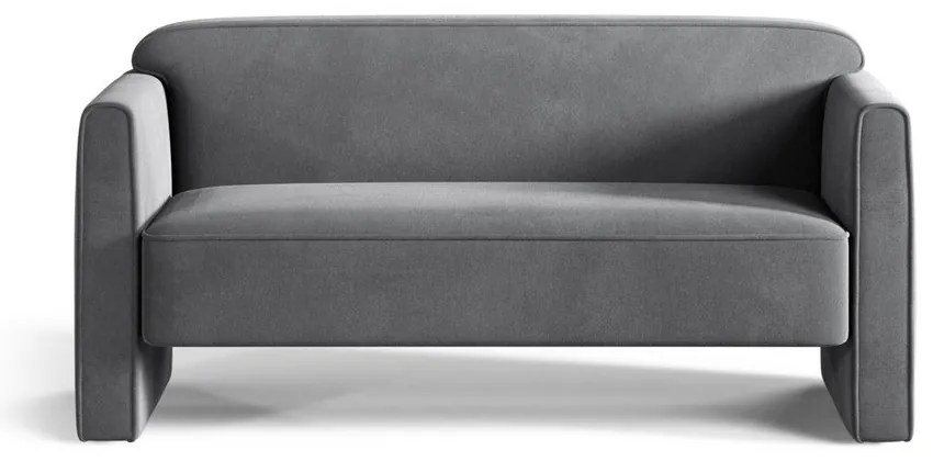 Sivá zamatová pohovka 140 cm Abby – Micadoni