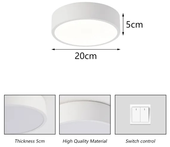 Brilagi - LED stropné svietidlo POOL LED/18W/230V 3000/4000/6000K pr. 20 cm biele