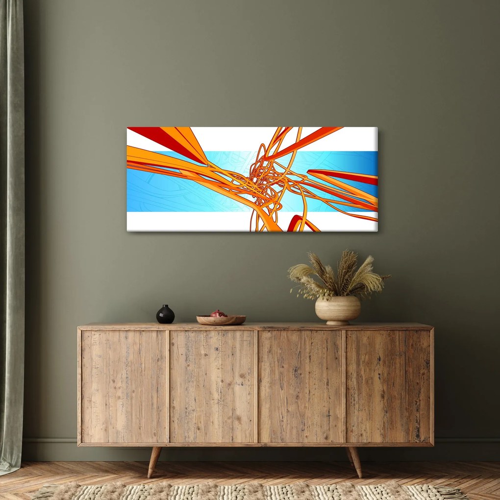 Obraz - Prepletené čiary, abstrakcie (120x50 cm)