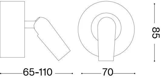 Ideal Lux - LED Nástenné bodové svietidlo BEAN LED/3W/230V CRI 90 mosadz
