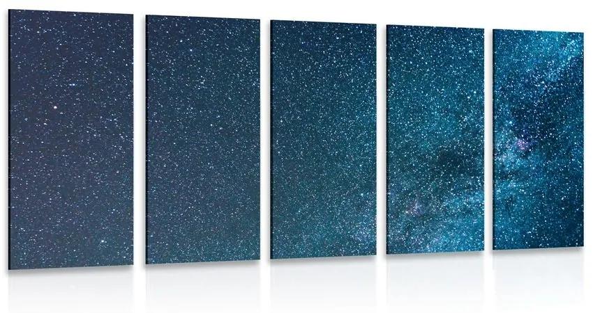5-dielny obraz nádherná mliečna dráha medzi hviezdami - 100x50
