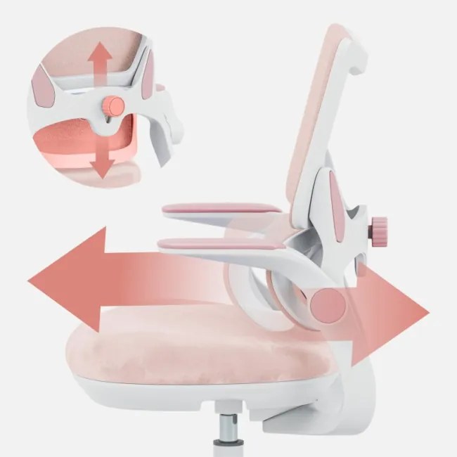 Detská otočná stolička Mark Adler Junior 5.7 Pink