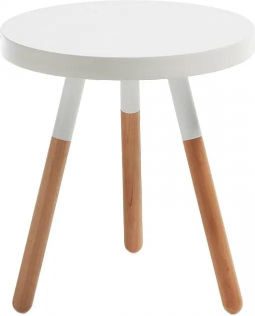Odkládací stolek LaForma Brick 48 cm, přírodní/bílá C608M05 LaForma