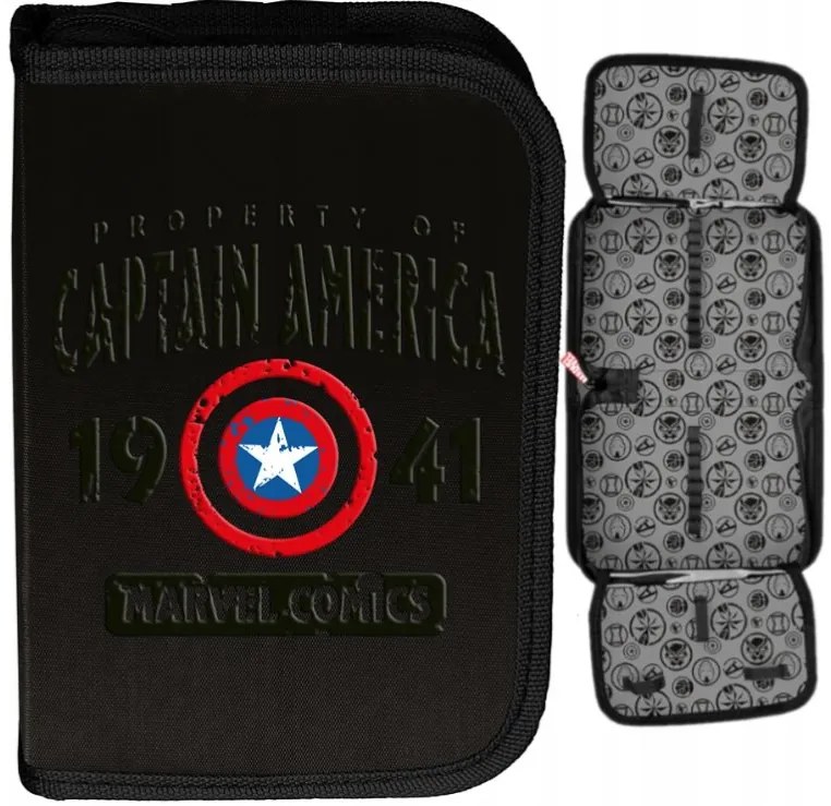 Školský set Captain America Avengers – batoh + peračník + taška na prezúvky