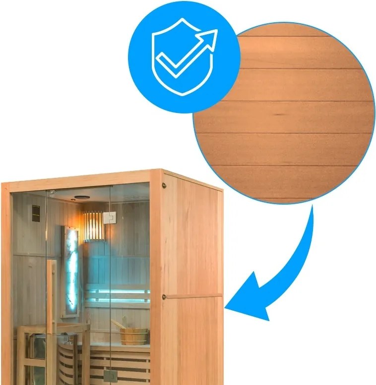 BPS-koupelny Fínska sauna Relax HYD-3940 150x120, 3-4 osoby