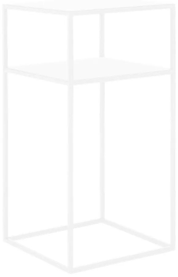 Biely odkladací poschodový stolík Custom Form Tensio, 30 × 30 cm