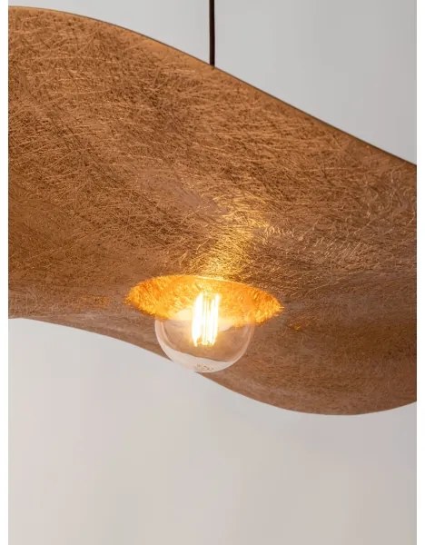 Luster na lanku KAPELLO 1xE27/60W/230V pr. 55 cm čierna/medená