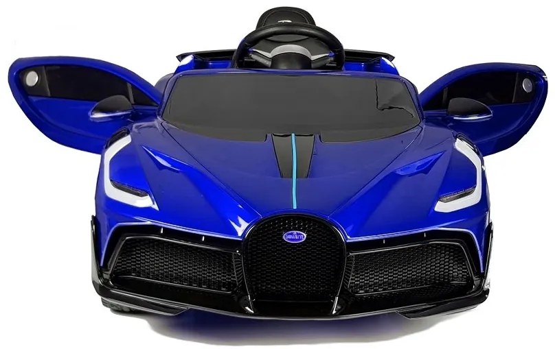 LEAN CARS Elektrické autíčko Bugatti Divo Lakované - modré MOTOR- 2x45W - BATÉRIA - 12V7Ah - 2023