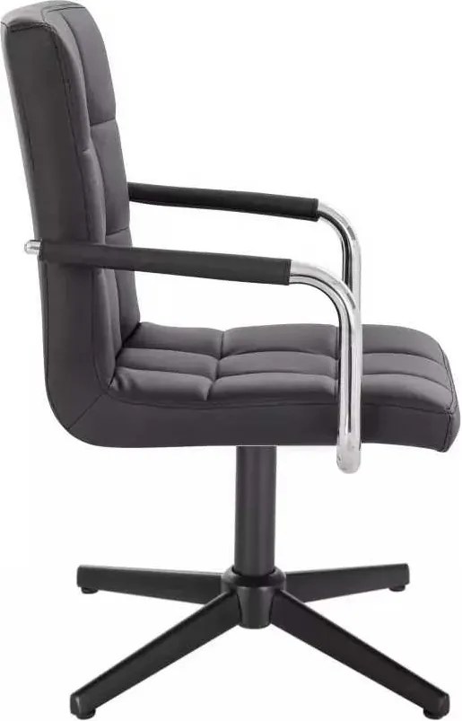 LuxuryForm DESIGN Stolička VERONA na čiernom kríži - čierna