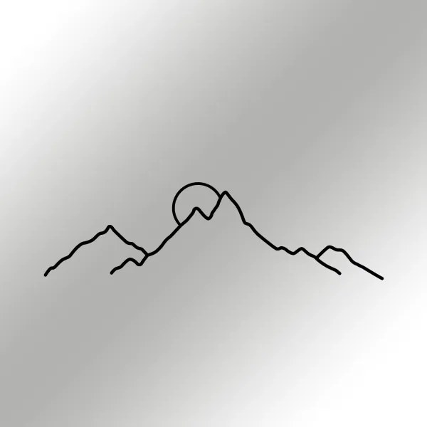 Nástenná dekorácia 100x29 cm hory kov