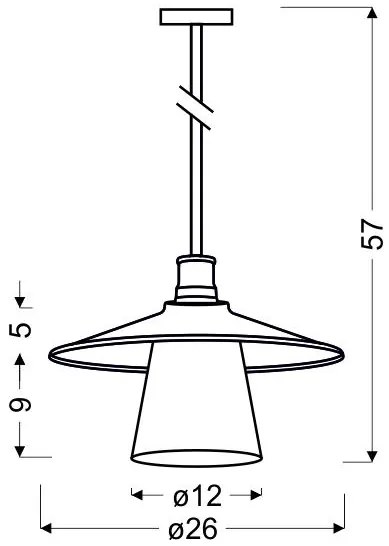 Candellux LOFT Luster 1X60W E27 Black 31-43108