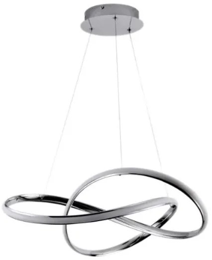 LED Stmievateľný luster na lanku LED/70W/230V 3000-6500K chróm + diaľkové ovládanie